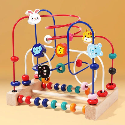 MINIWONDER Wooden Bead Maze and Abacus Educational Toy