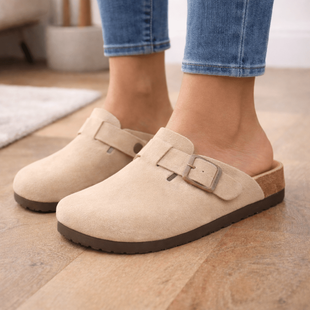 NOLEN Unisex Suede Clogs