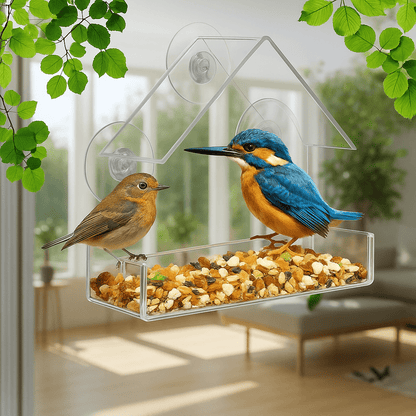 FEEDPEEK Clear Window Bird Feeder