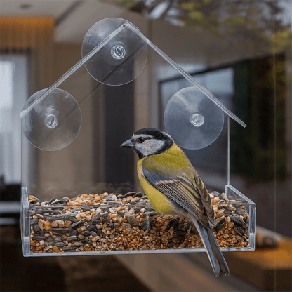 FEEDPEEK Clear Window Bird Feeder