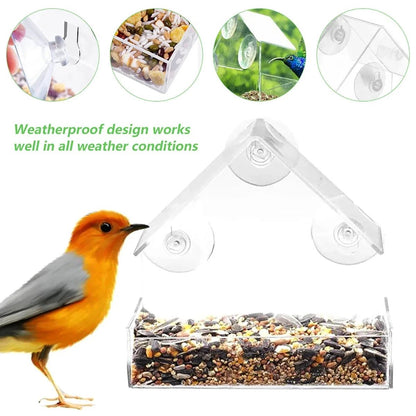FEEDPEEK Clear Window Bird Feeder
