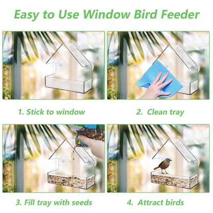 FEEDPEEK Clear Window Bird Feeder