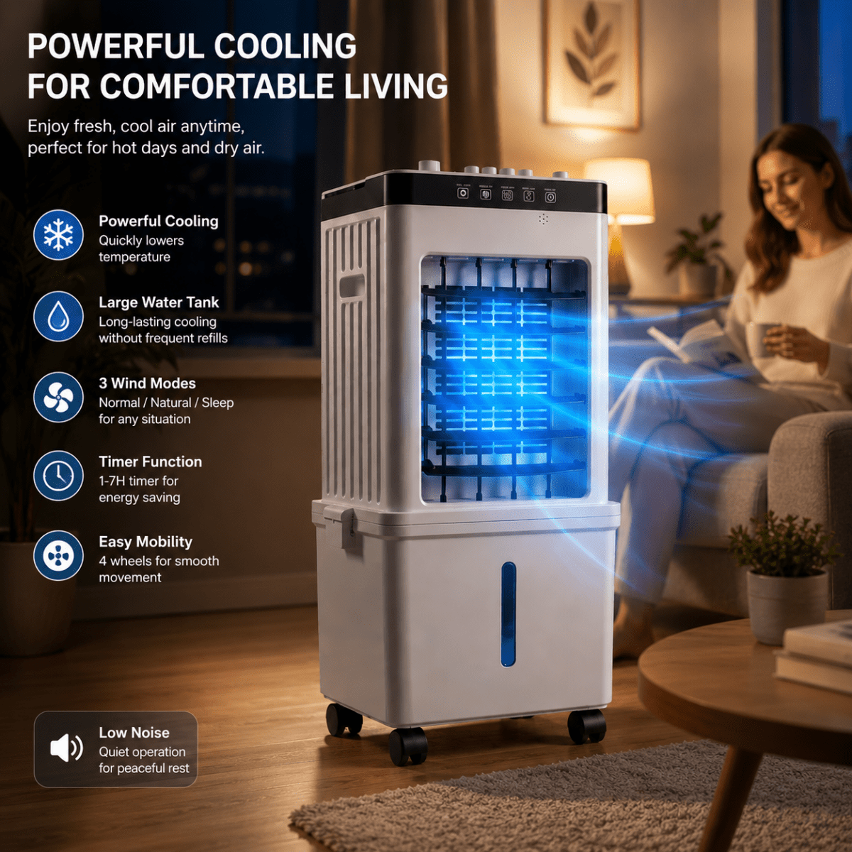CLIMACOOL Mobile Cooling Unit Portable Quiet