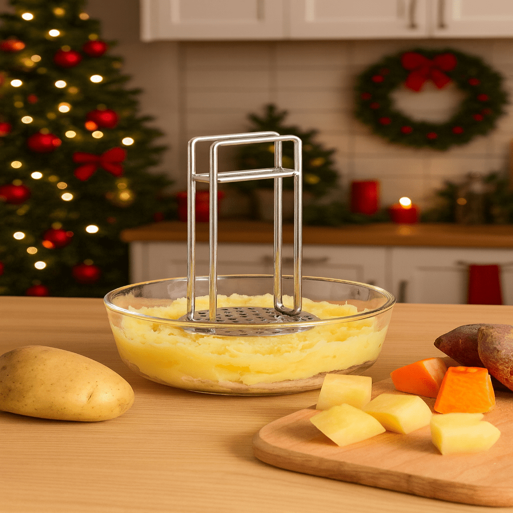 PUREMASH Ergonomic Stainless Steel Potato Masher