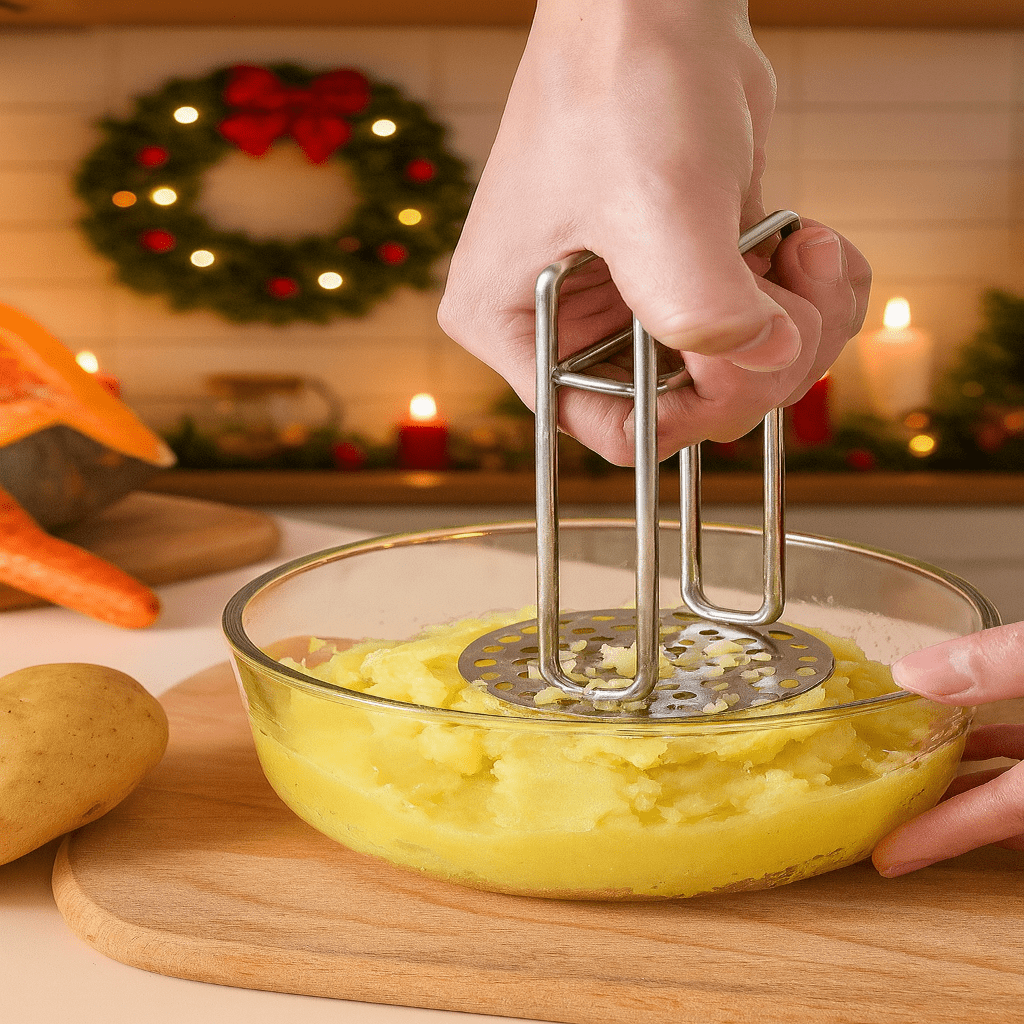 PUREMASH Ergonomic Stainless Steel Potato Masher