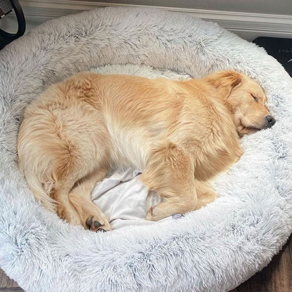 CALMVIA Soothing Faux Fur Dog Bed
