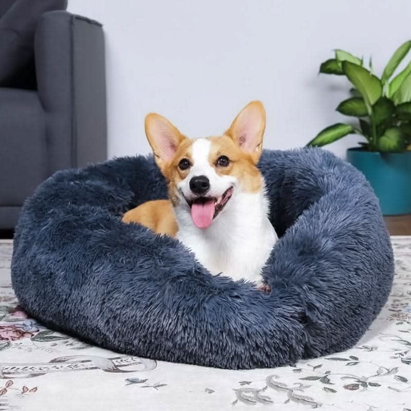 CALMVIA Soothing Faux Fur Dog Bed