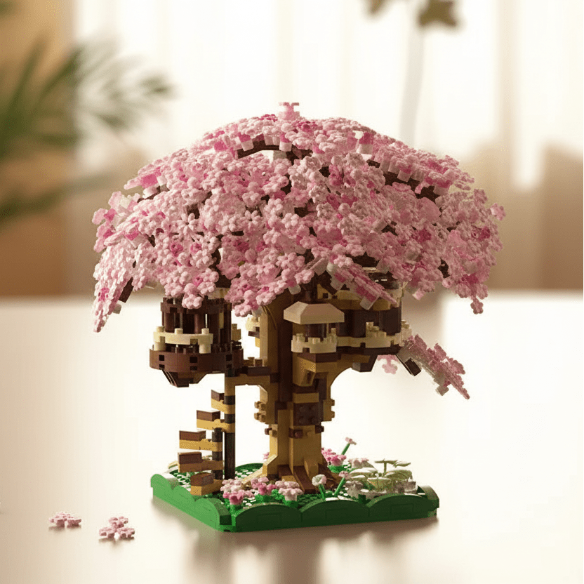 FAIRYBUILD Cherry Blossom Treehouse Microblock Set