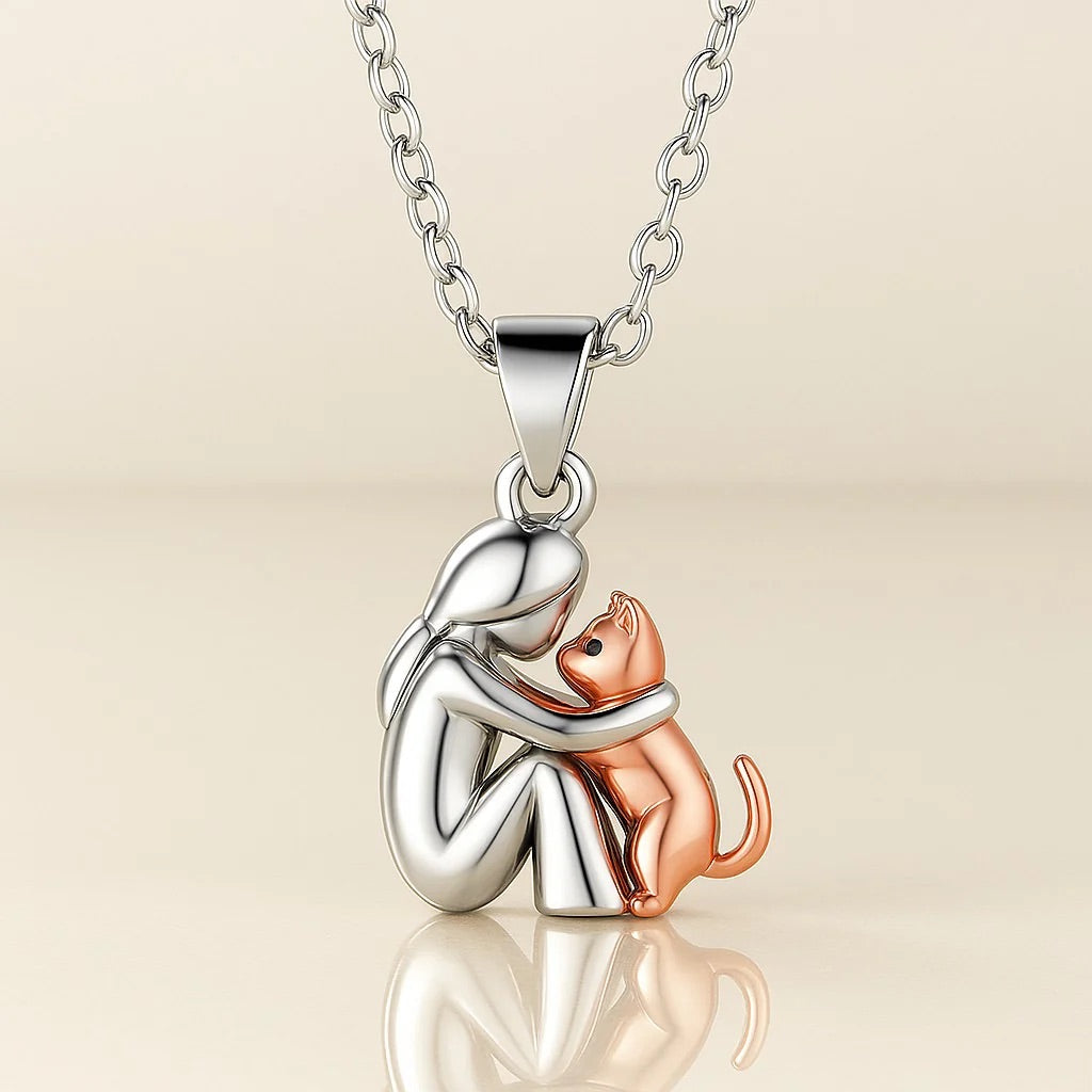 Hug Pendant Necklace (Dog/Cat Designs)