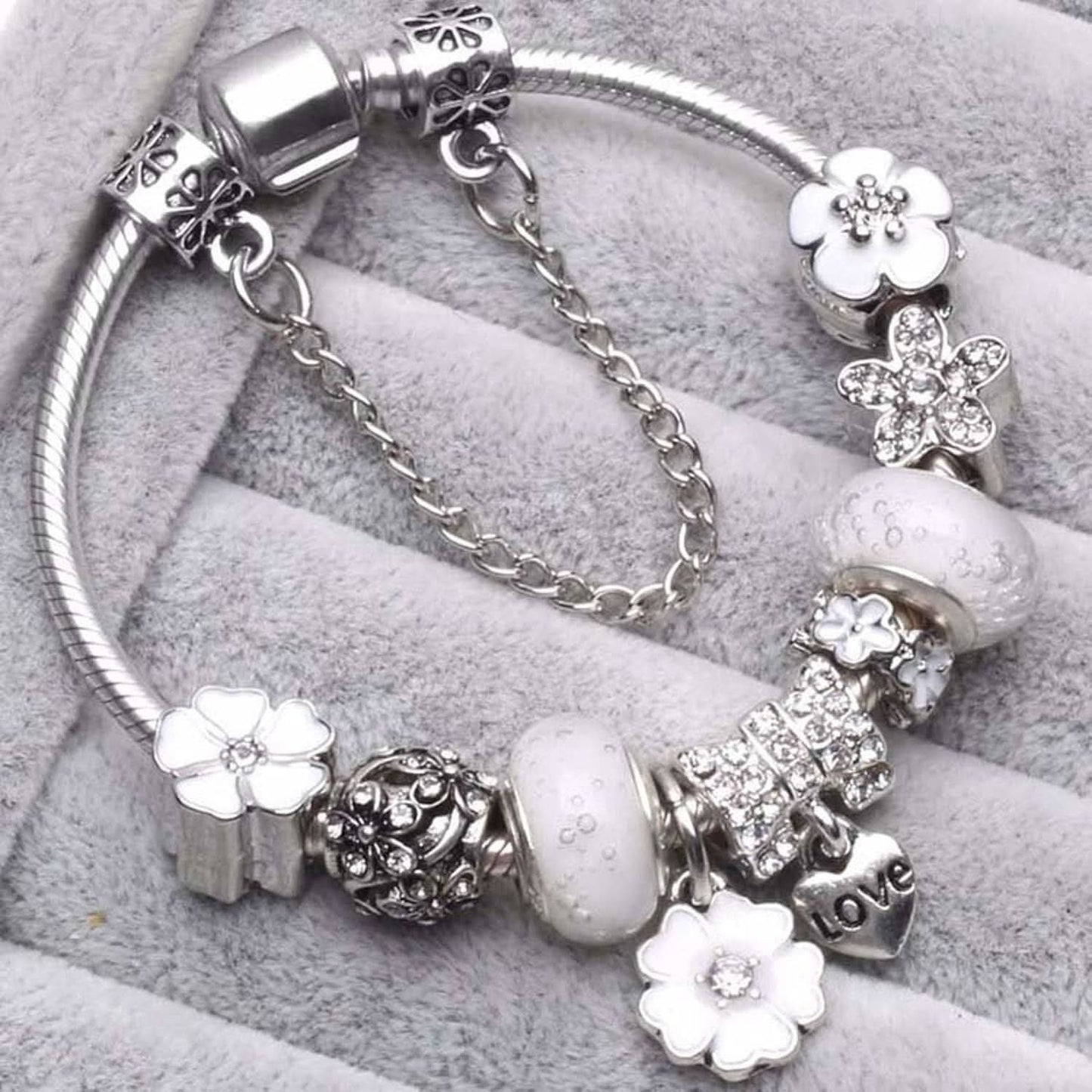 FLORACHARM Sterling Silver Charm Bracelet