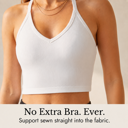 Women's Ribbed V-Neck Tank