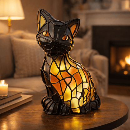 VITRAKAT Artistic Tiffany Cat Lamp