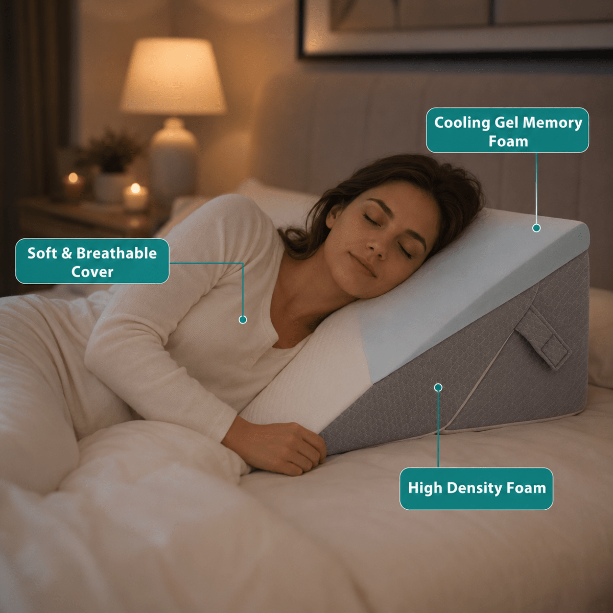 ELEVAREST Adjustable Bed Wedge Pillow