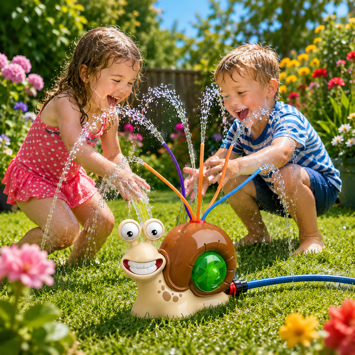 SNAILSPLASH Colorful Snail Water Sprinkler