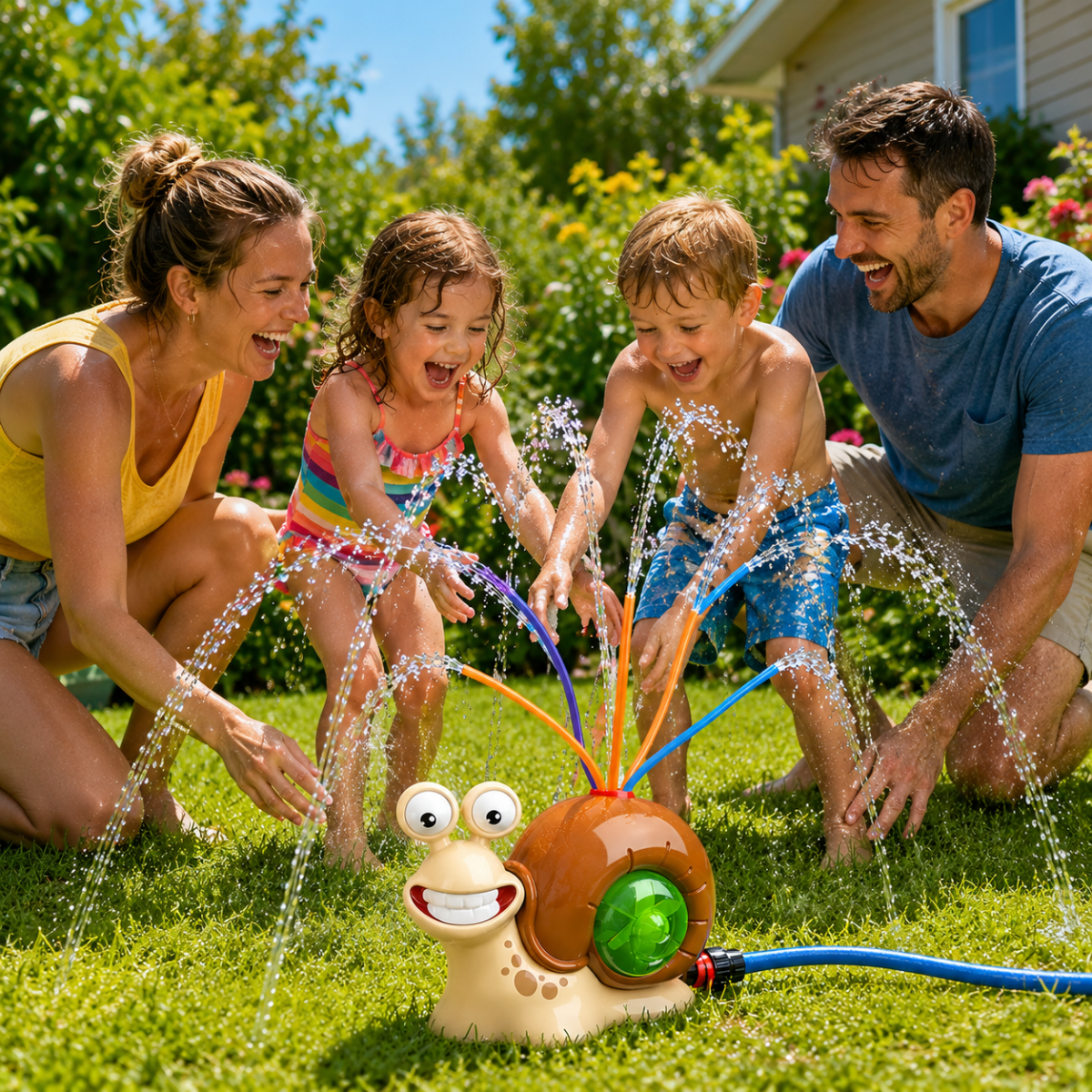 SNAILSPLASH Colorful Snail Water Sprinkler