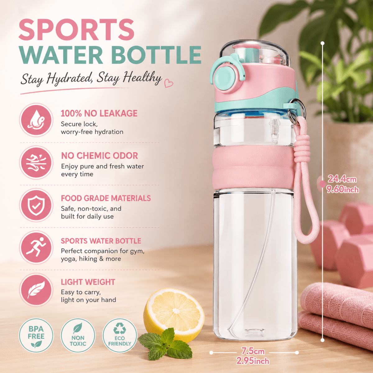 HYDRACOOL Leak-proof Water Bottle