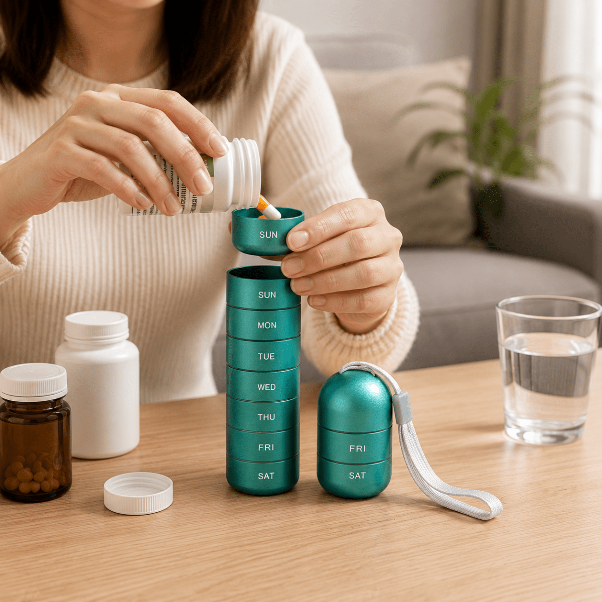 MEDICARRY Portable 7-day Pill Organizer