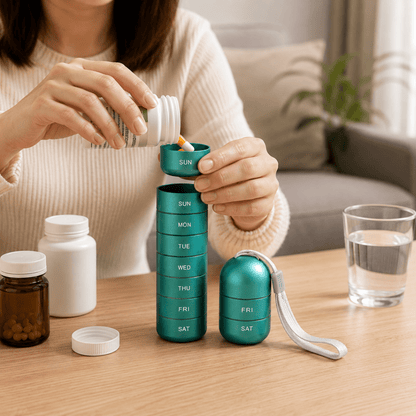 MEDICARRY Portable 7-day Pill Organizer