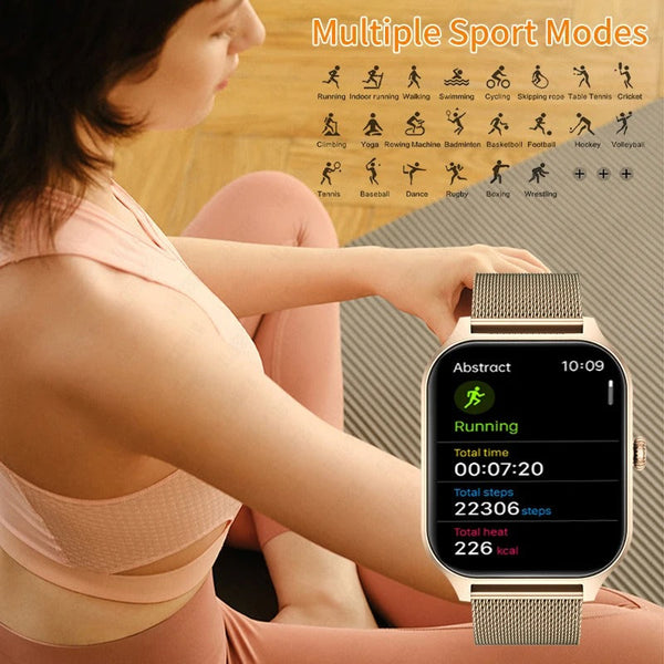 Women's Smartwatch, Fitness Tracker with Heart Rate & Sleep Monitor for Calls & Notifications