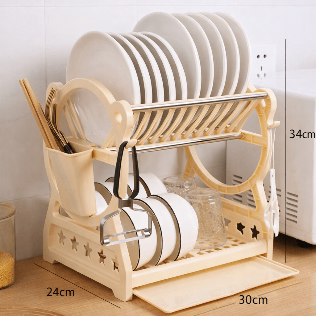 DRAINPRO Robust 2-Tier Dish Drainer