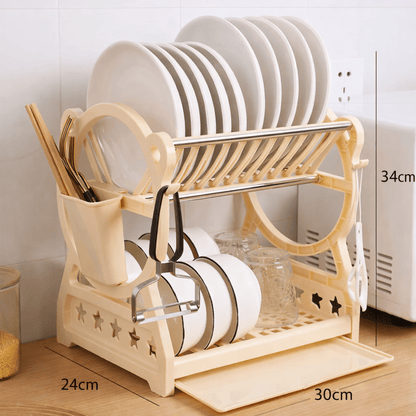DRAINPRO Robust 2-Tier Dish Drainer