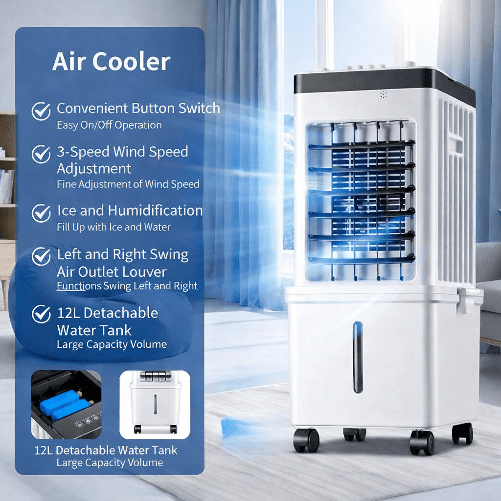 COOLNOVA Mobile Air Cooler Portable Quiet