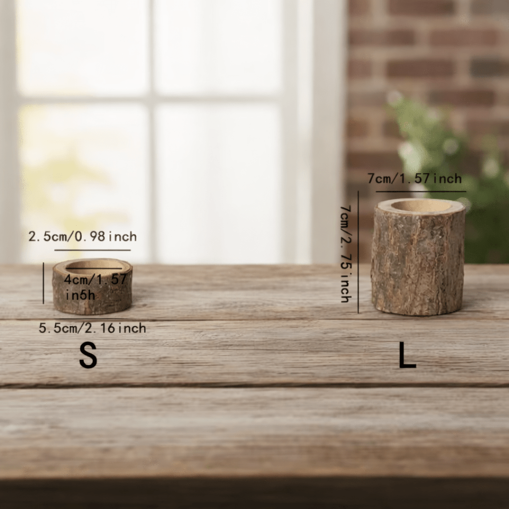 RUSTIC HOLDERS Natural Set 3