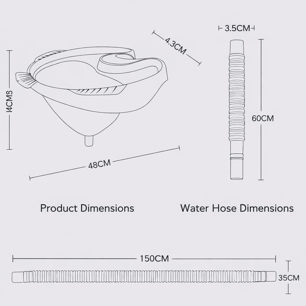 HAIRFLOW Foldable Hair Washing Basin