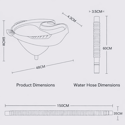 HAIRFLOW Foldable Hair Washing Basin