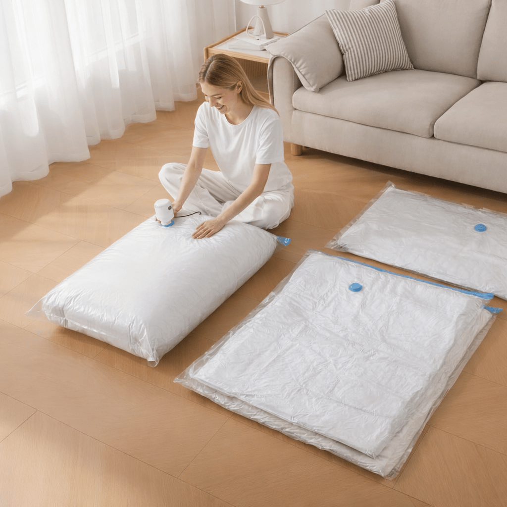 VACUFLAT Vacuum Compression Bags Without Pump