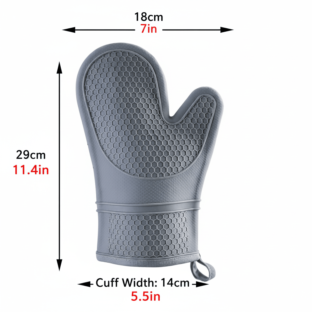 HEATSAFE Non-slip Silicone Oven Gloves