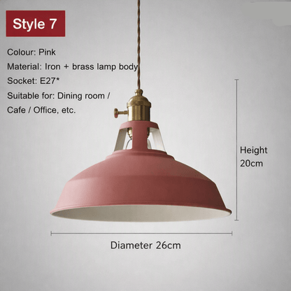 VINTILIGHT Retro Steel Barn Pendant Light