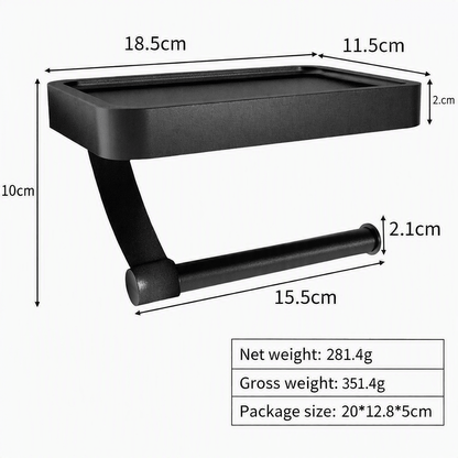 PREPSHELF No-Drill Toilet Paper Holder