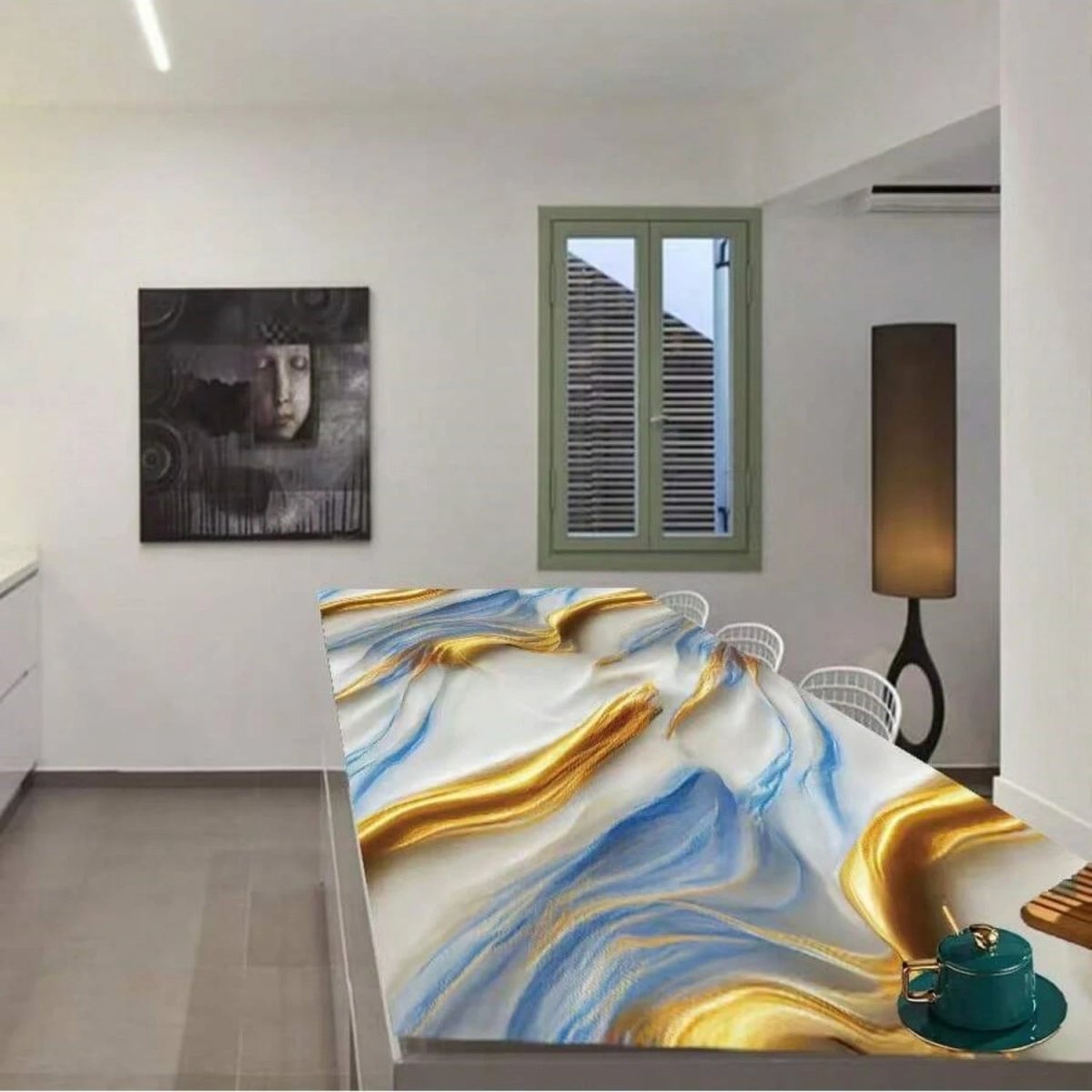 LUXWRAP Aluminum Foil Marble Wallpaper