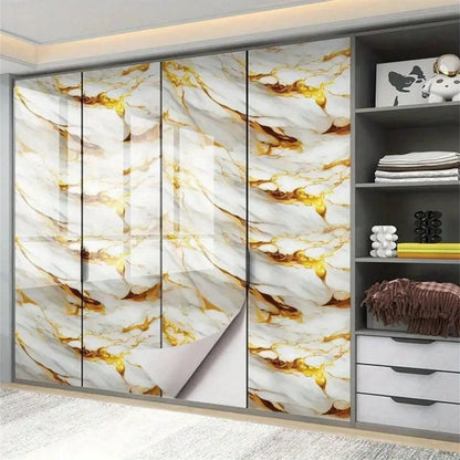 LUXWRAP Aluminum Foil Marble Wallpaper