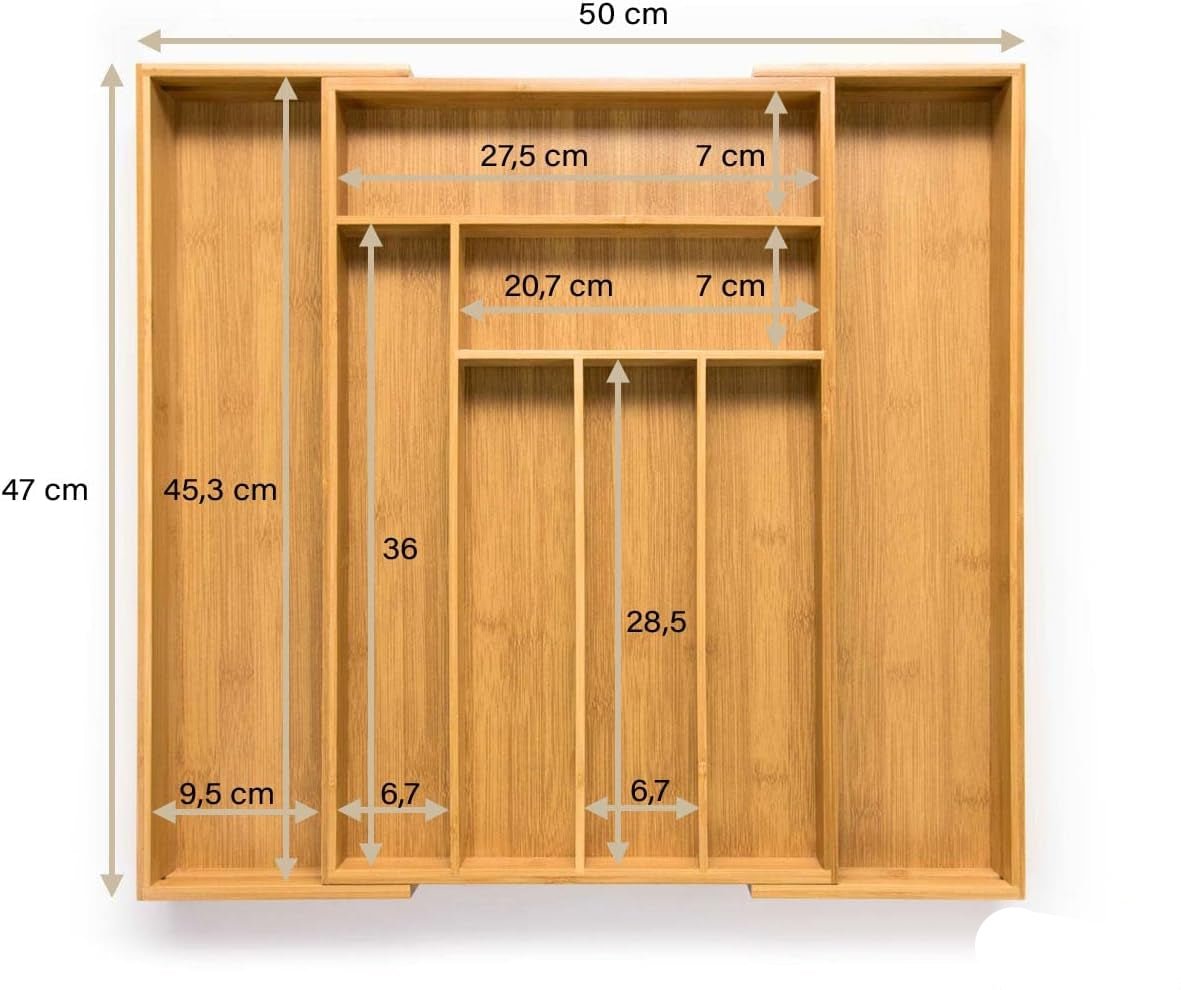 WOOD ONE-PIECE Adjustable Eco-friendly Drawer Organizer