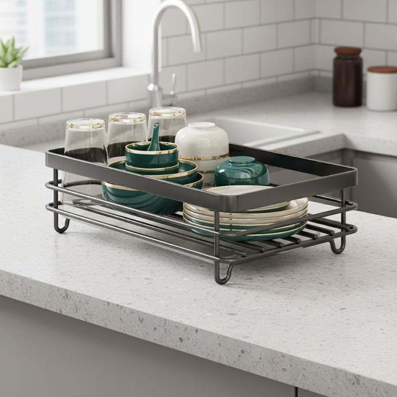 KITCHENFORM Foldable Stainless Steel Dish Rack