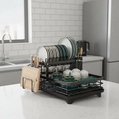 KITCHENFORM Foldable Stainless Steel Dish Rack