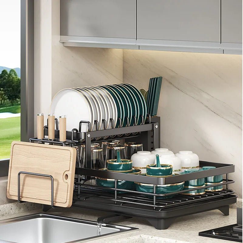 KITCHENFORM Foldable Stainless Steel Dish Rack
