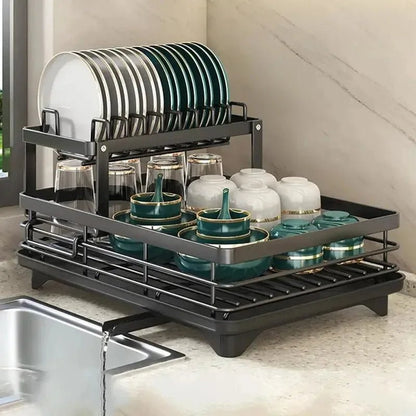 KITCHENFORM Foldable Stainless Steel Dish Rack