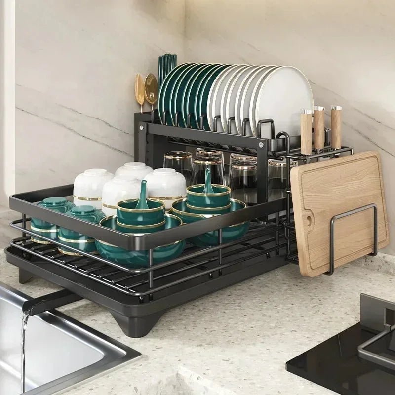 KITCHENFORM Foldable Stainless Steel Dish Rack