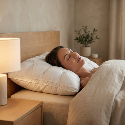 Down Pillow, Hotel-Style Support, Breathable Cotton Cover