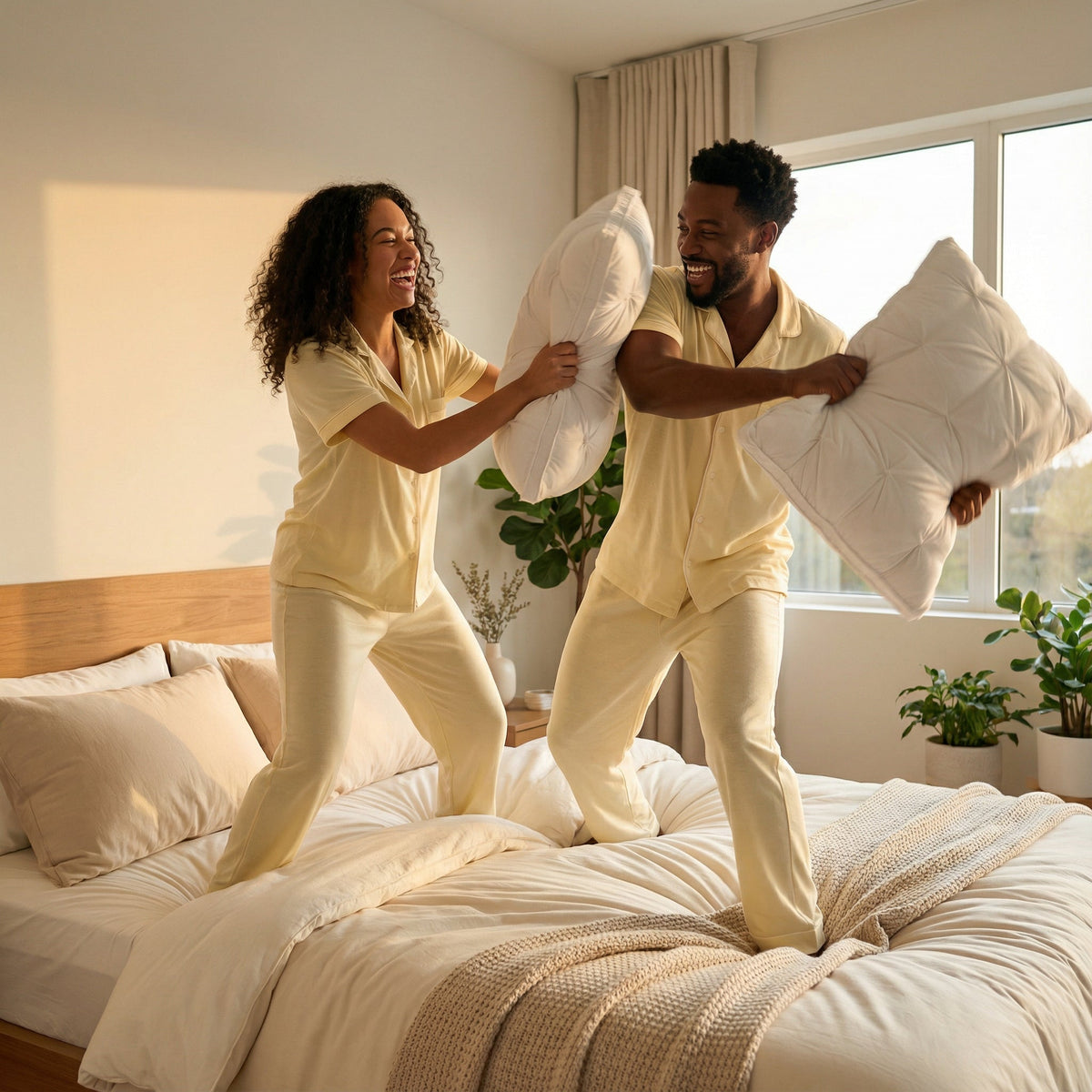 Down Pillow, Hotel-Style Support, Breathable Cotton Cover