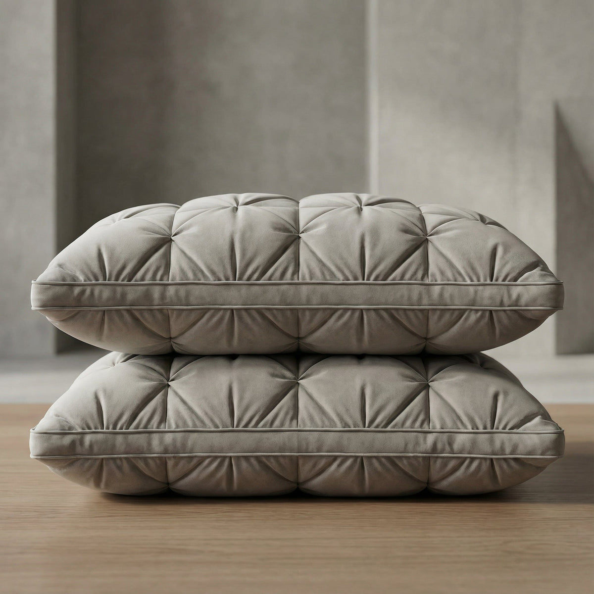 Down Pillow, Hotel-Style Support, Breathable Cotton Cover