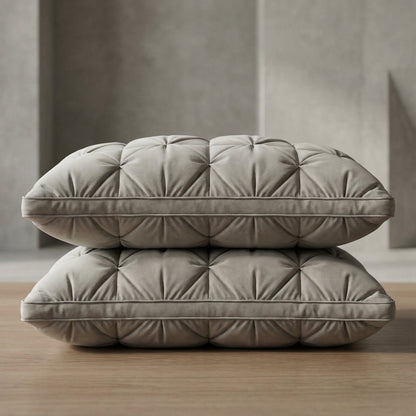 Down Pillow, Hotel-Style Support, Breathable Cotton Cover
