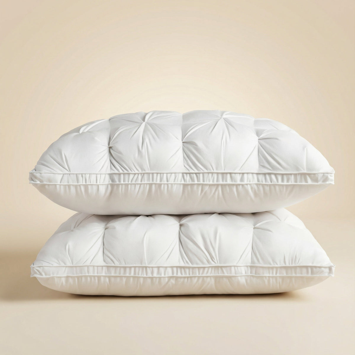 Down Pillow, Hotel-Style Support, Breathable Cotton Cover