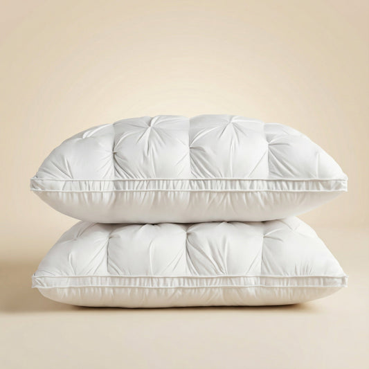 Down Pillow, Hotel-Style Support, Breathable Cotton Cover