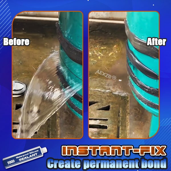 Waterproof Silicone Sealant, Flexible Weatherproof Caulk for Glass, Metal, Tile & Concrete