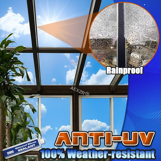 Waterproof Silicone Sealant, Flexible Weatherproof Caulk for Glass, Metal, Tile & Concrete