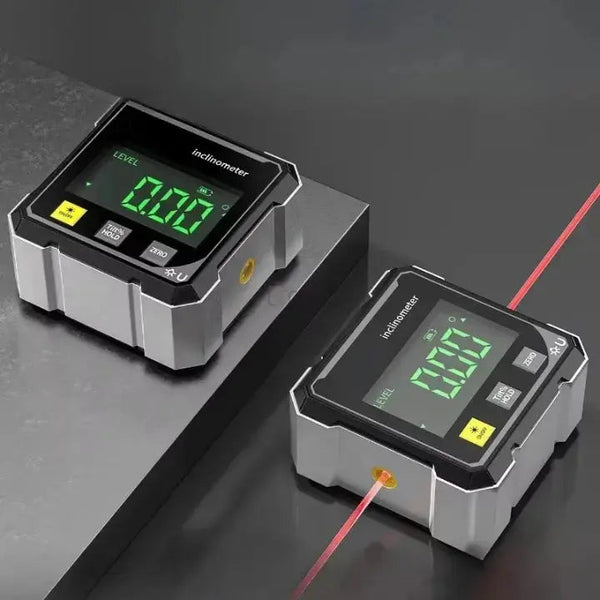 Digital Angle Finder with Laser Line, Magnetic Base Inclinometer for Leveling & Measuring